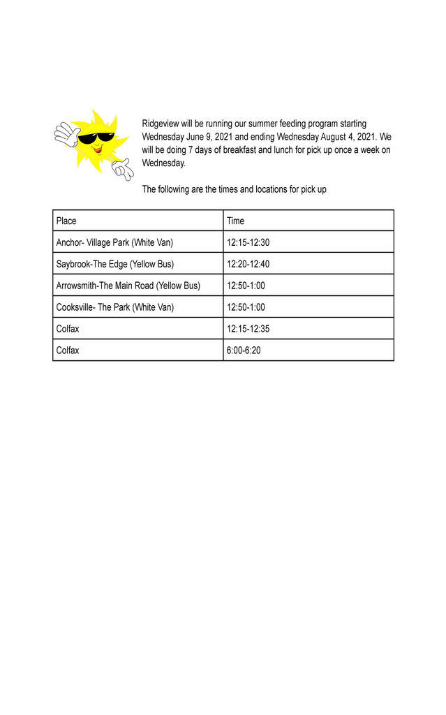 Summer Feeding Program