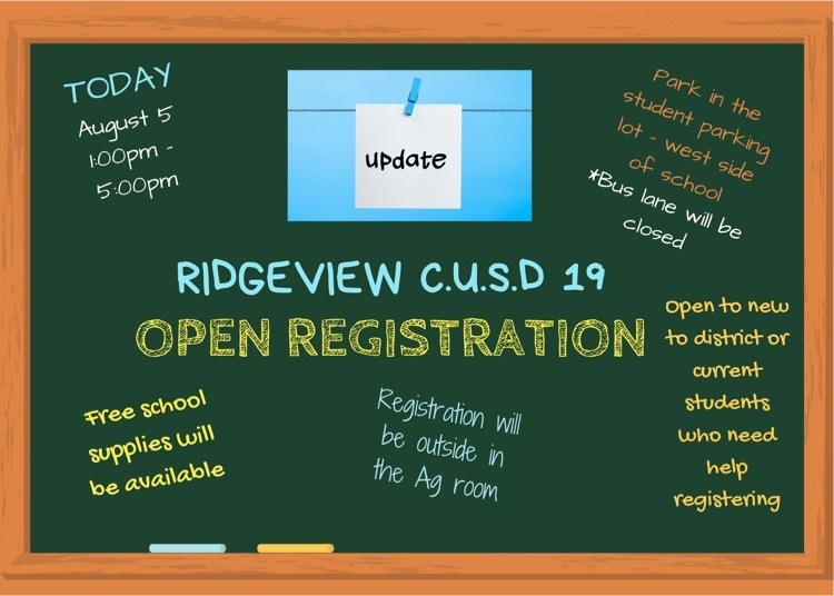 open registration- update